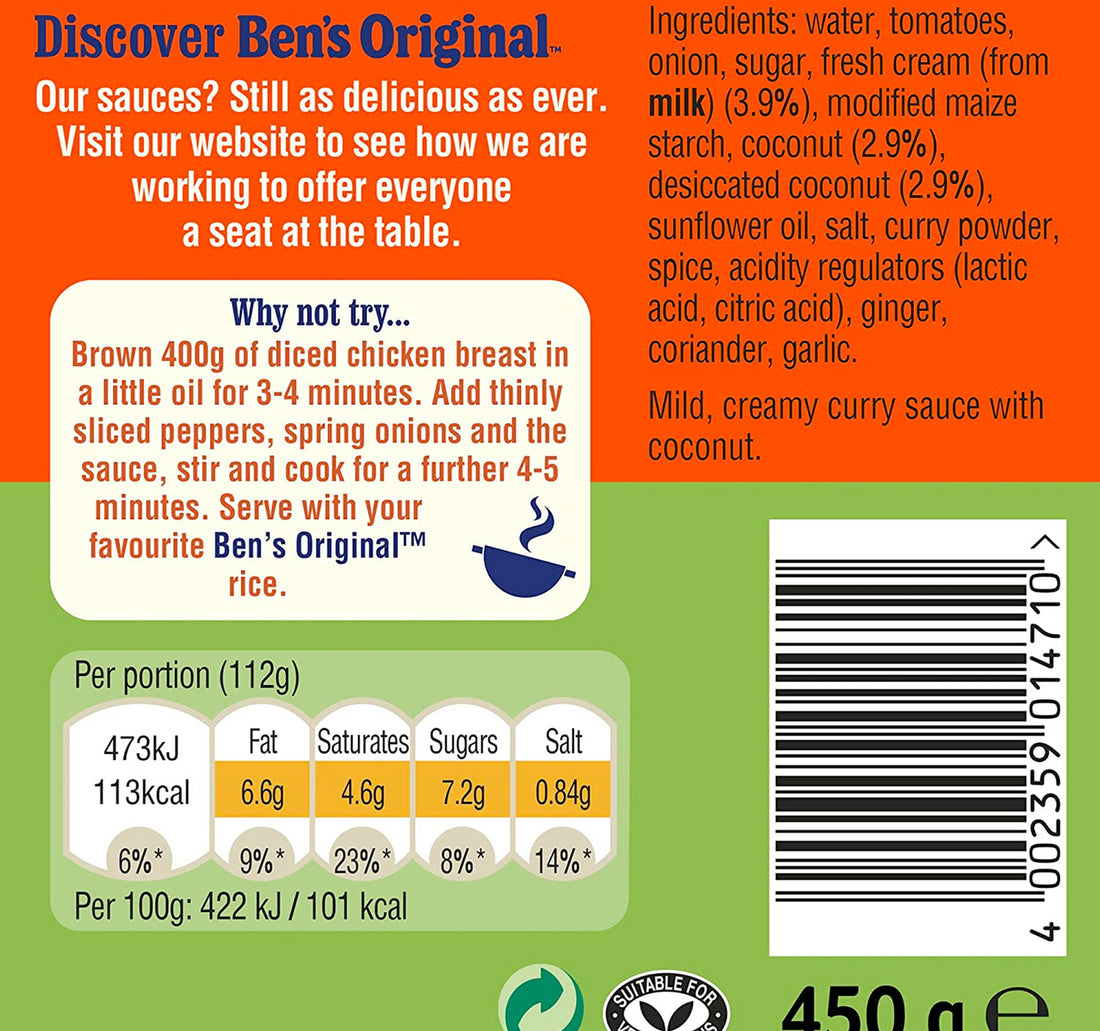 Ben's Original Korma Sauce 450 g