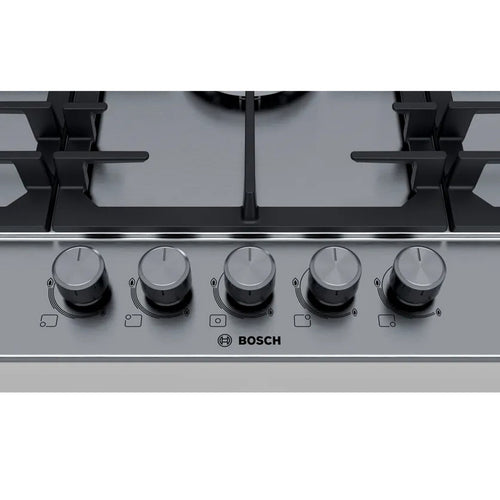 Bosch Series 6 Gas Hob 90 cm, Stainless Steel, PCQ9B5O90M