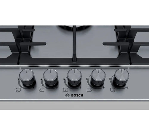 Bosch Series 6 Gas Hob 90 cm, Stainless Steel, PCQ9B5O90M