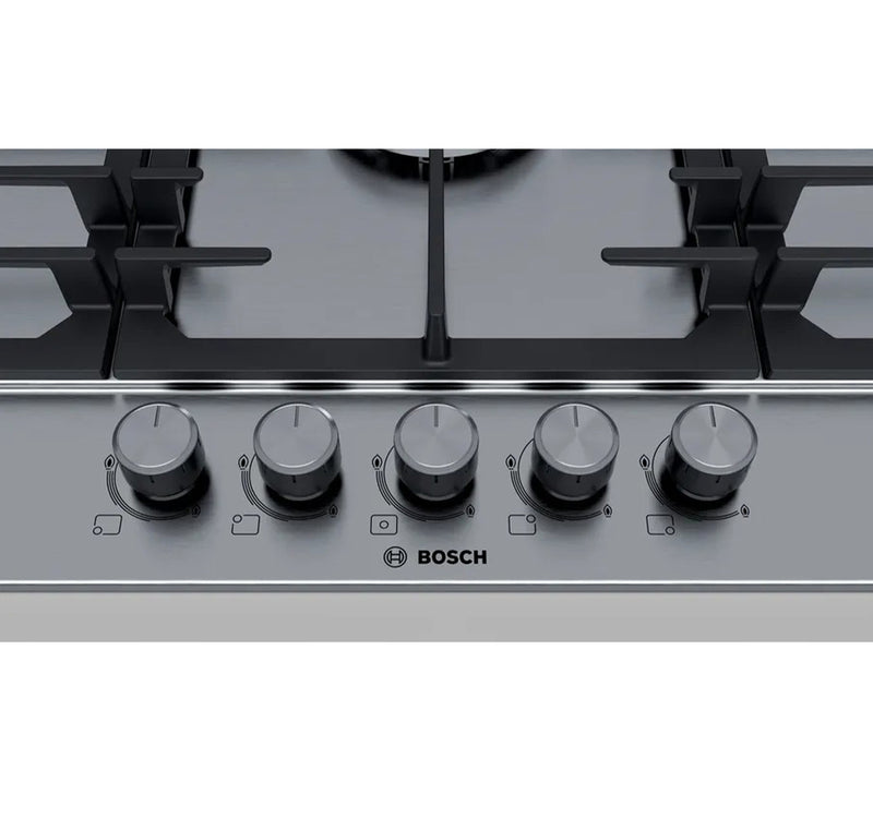 Bosch Series 6 Gas Hob 90 cm, Stainless Steel, PCQ9B5O90M