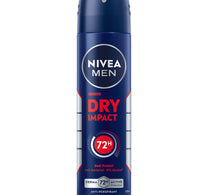 مزيل عرق نيفيا مين دراي إمباكت للرجال مع حماية تدوم 72 ساعة، بخاخ 150 مل