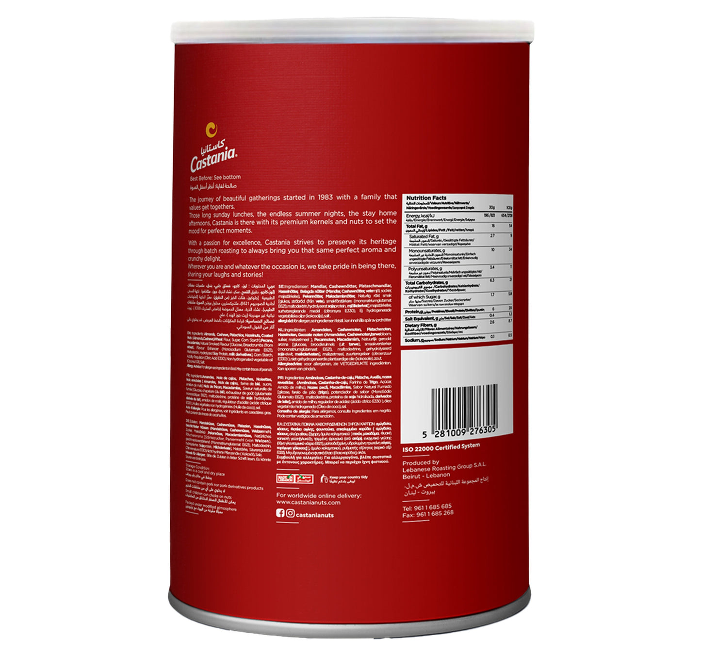 Castania Mixed Kernels Tin 450 g