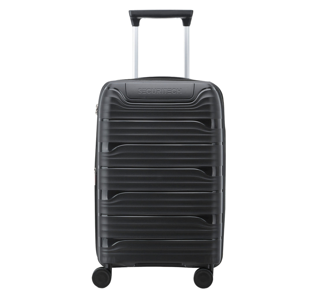 Delsey Securitech Dune 4 Double Wheels Hard Trolley, 55 cm, Black