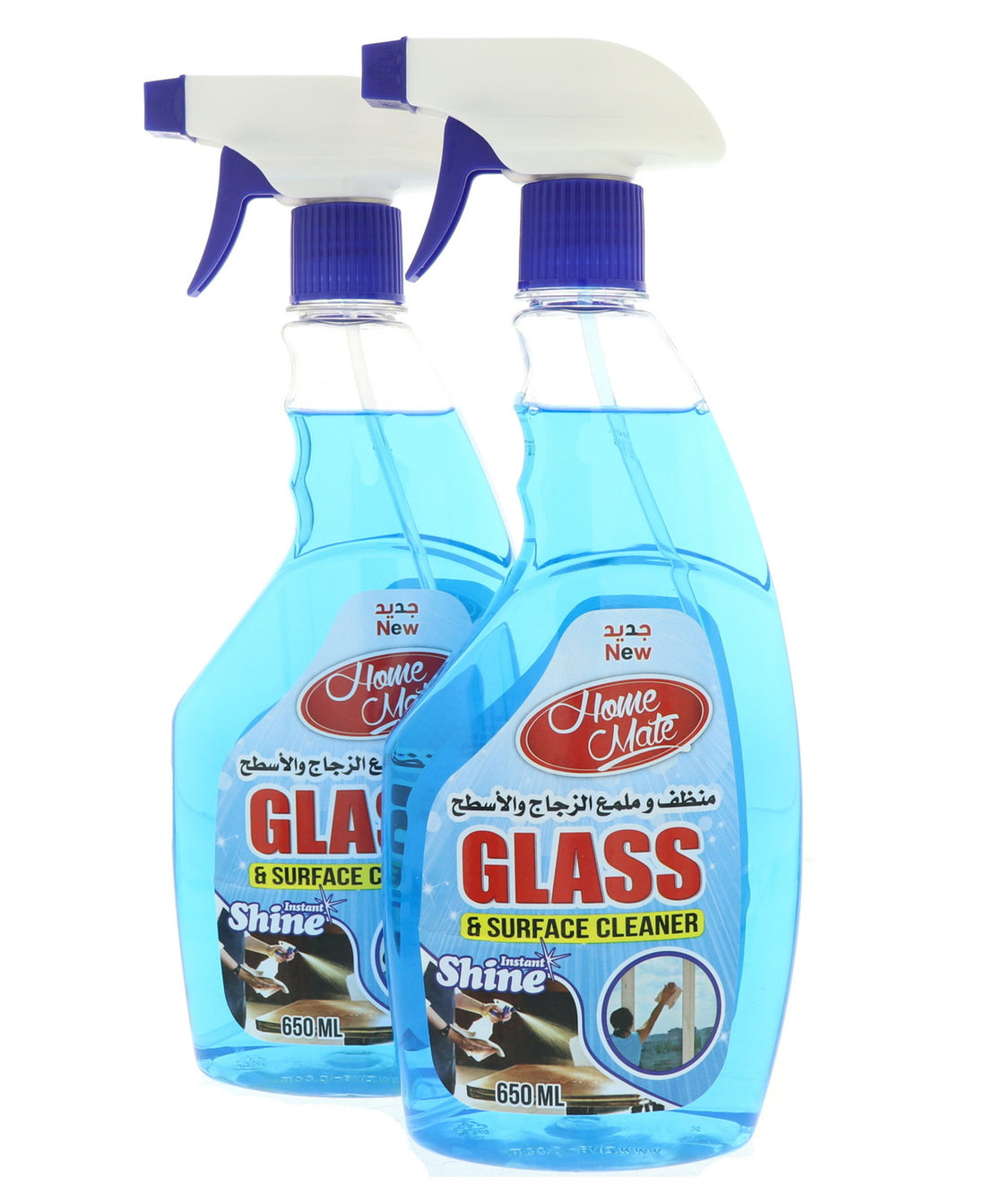 Home Mate Glass and Surface Cleaner Blue 2 x 650 ml