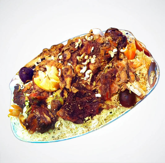 Arabi Lamb with saffron-flavored rice