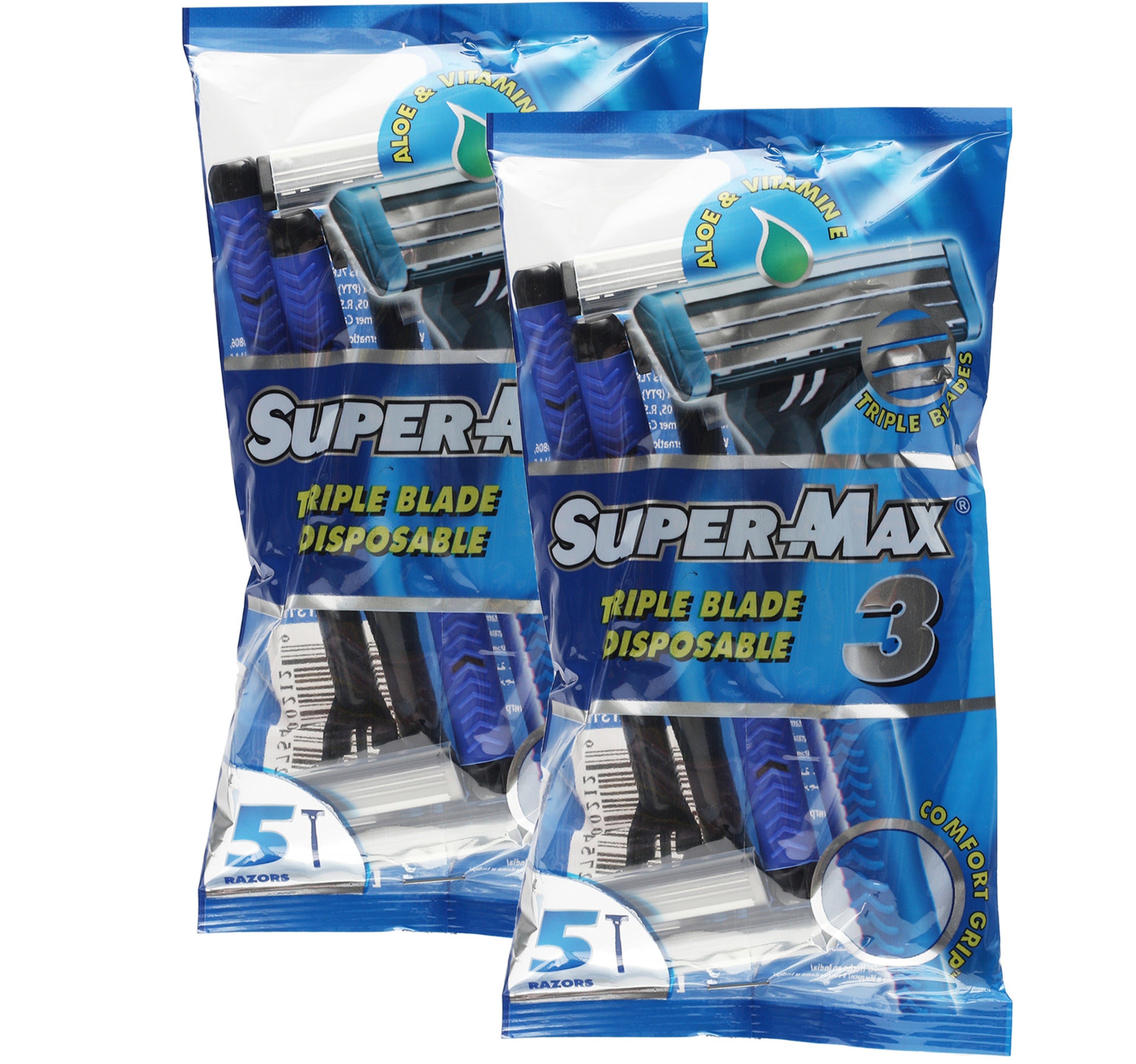 Super Max Disposable Razor Triple Blade Value Pack 2 x 5 pcs – Shefs