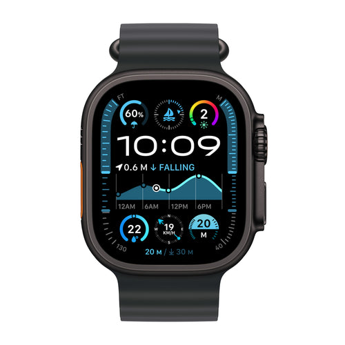 Apple Watch Ultra 2 GPS + Cellular, 49 mm Black Titanium Case with Black Ocean Band