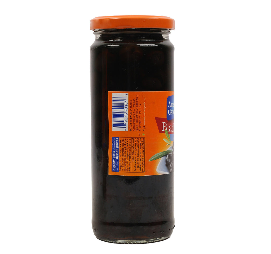 American Garden Whole Black Olives 450 g