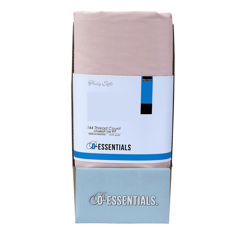 Decora D-Essentials Solid Fitted Sheet 200x200cm Peach