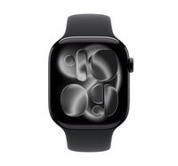 Apple Watch Series 11 GPS Smartwatch, 46 mm Jet Black Aluminium Case with Black Sport Band (S/M), MEUW4AF/A