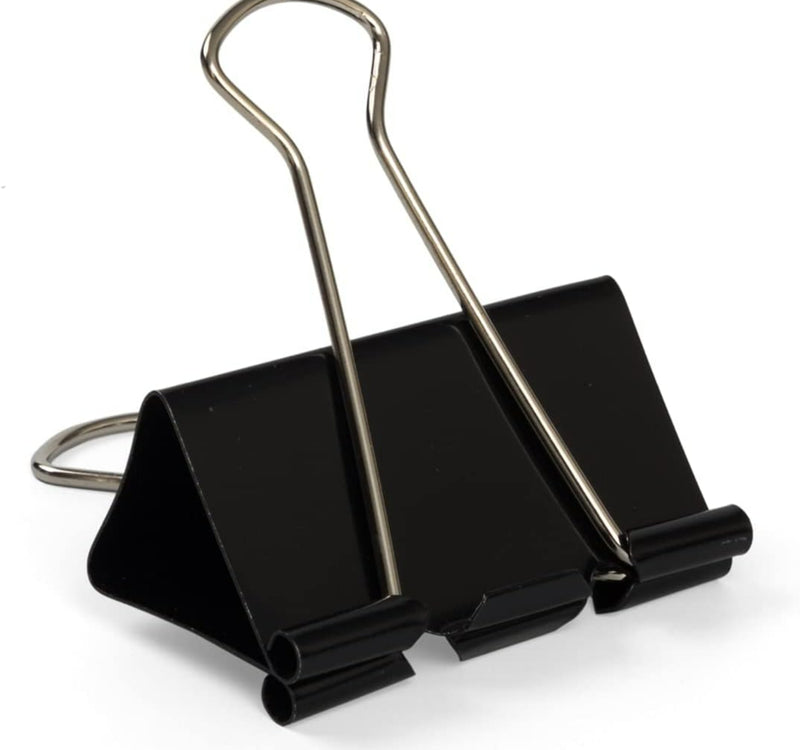 Maxi Metal Binder Clips, 51mm, 12 pcs, Black, BCL51