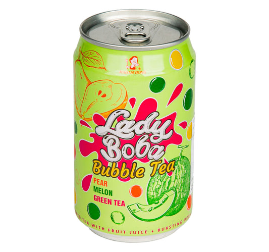 Madam Hong Lady Boba Bubble Tea Pear Melon & Green Tea 320 ml