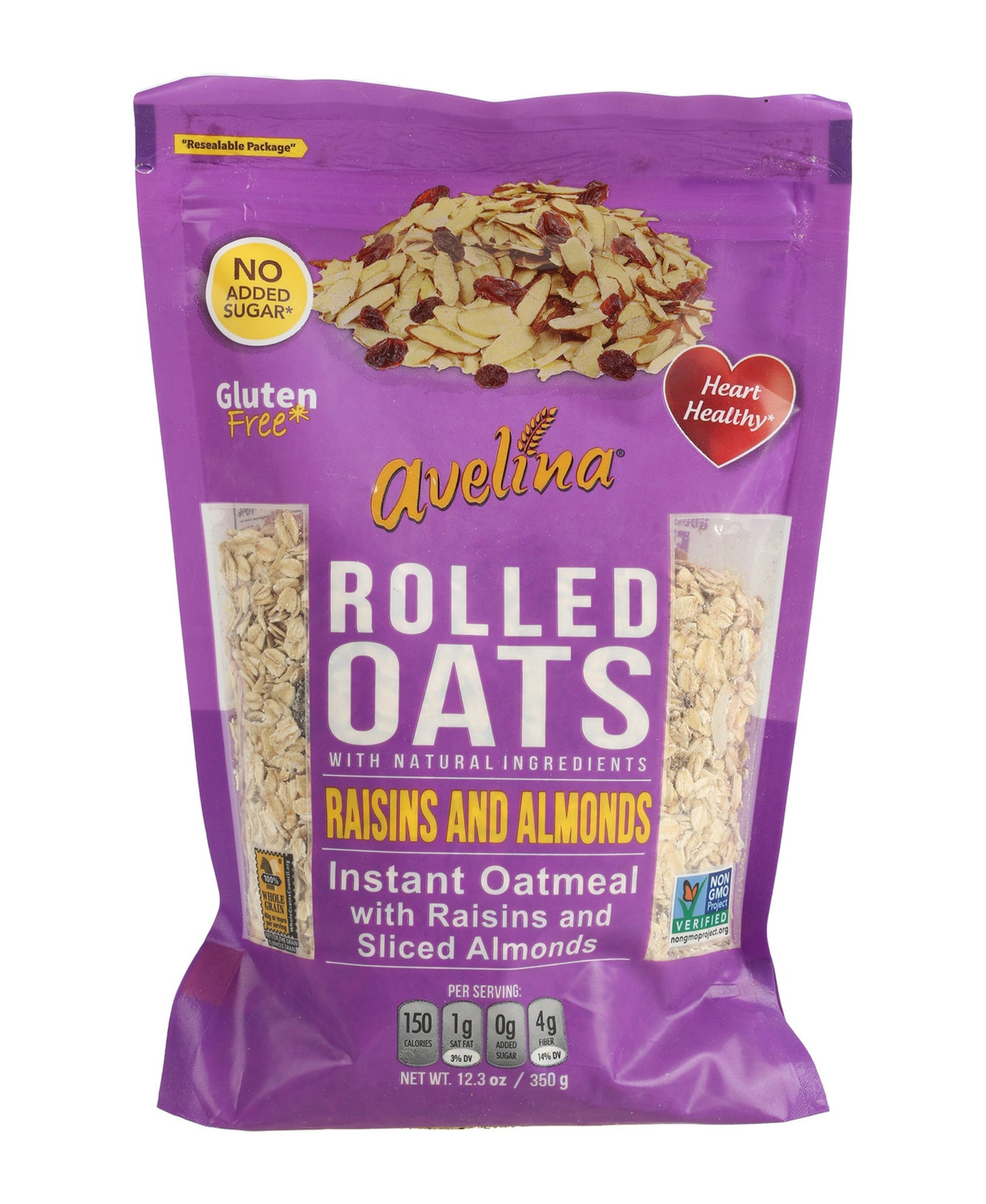 Avelina No Sugar Added Raisins & Almonds Rolled Oats 350 g