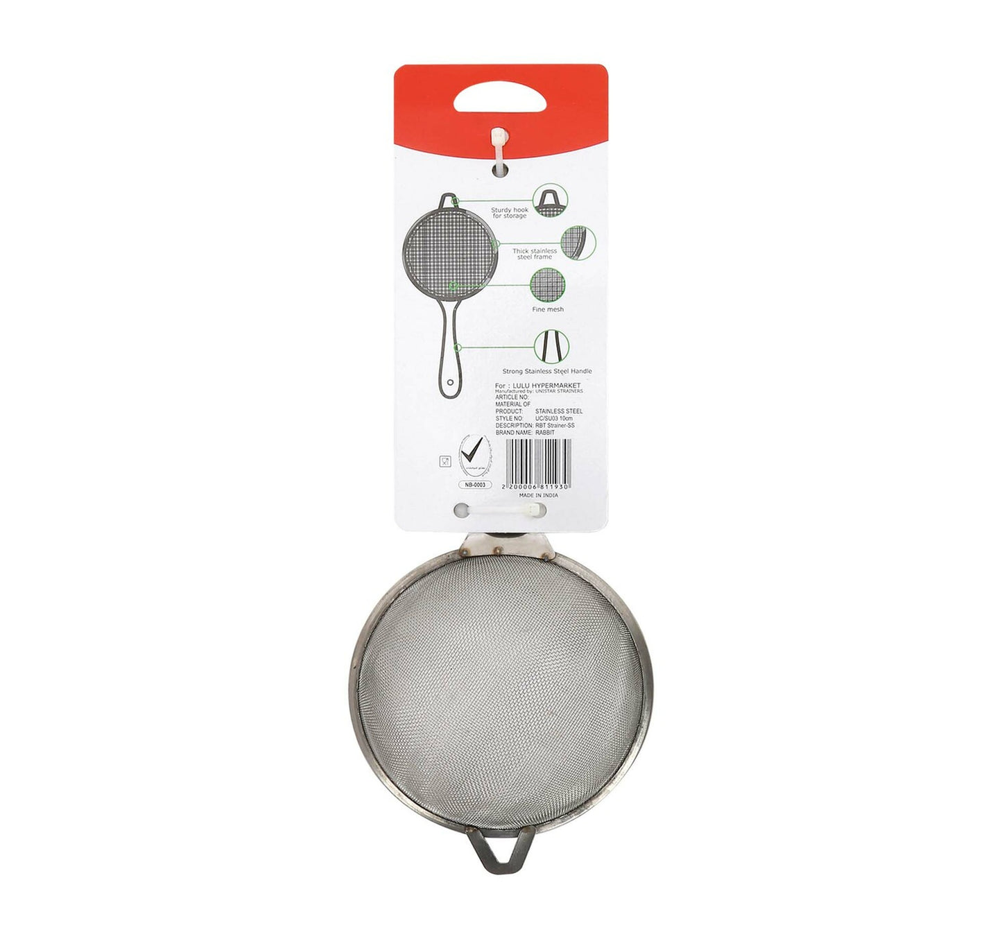 Rabbit Stainless Steel Strainer, 10 cm, SM03