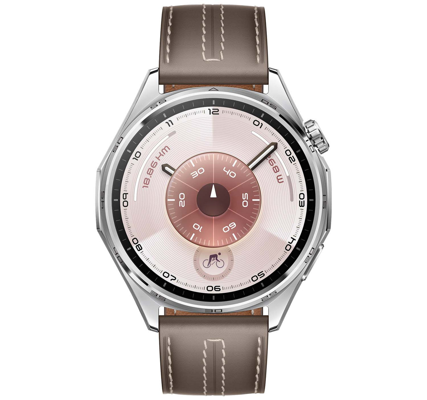 Huawei GT6 Atum GPS + Wifi Smartwatch, 46 mm Stainless Steel Case with Grey Composite Leather Strap, ATM-B19