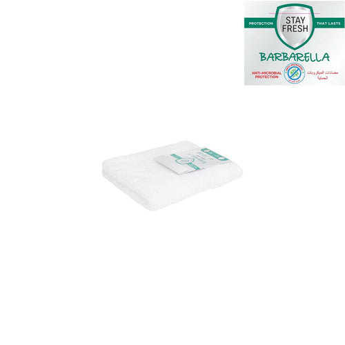 Barbarella Anti-Microbial Face Towel, 33 x 33 cm, White