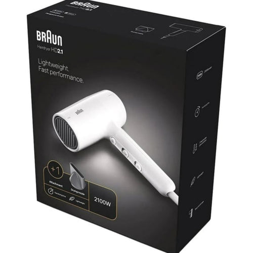 Braun Hair Dryer, 2100W, White, HD210SDE