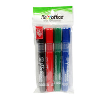 Flex Office Permanent Marker Bullet Nib 4 pcs PM03