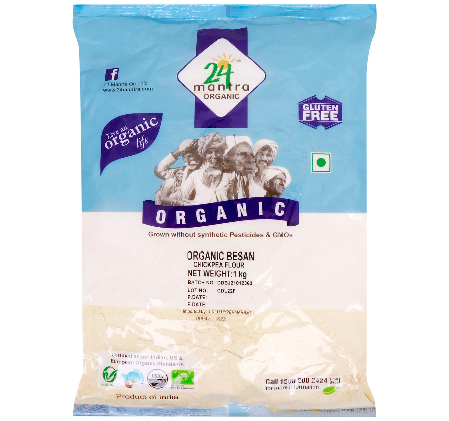 24 Mantra Organic Besan Flour 1 kg