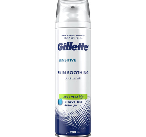 Gillette Shave Gel Sensitive Skin Soothing Aloe Vera 200 ml