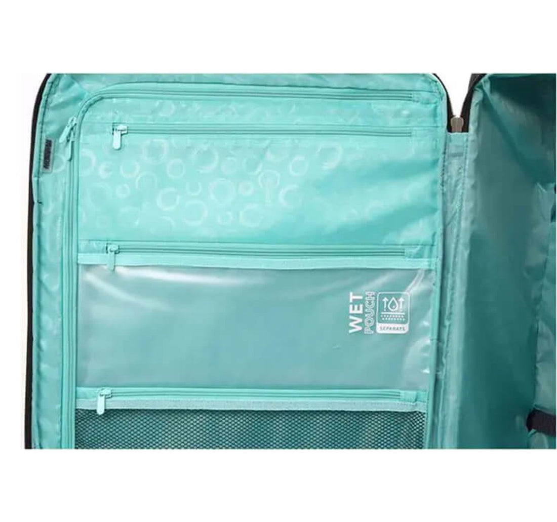 American Tourister Majores Soft Trolley with TSA Combination Lock, 59 cm, Blue