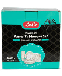 LuLu Disposable Paper Tableware Set 200pcs