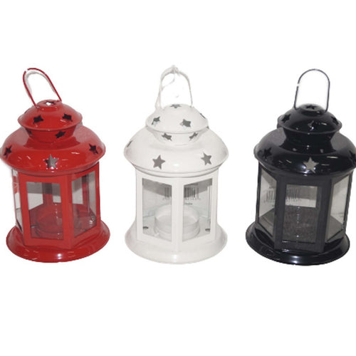 Maple Leaf Metal Lantern 12.5cm G1555 Assorted Per pc