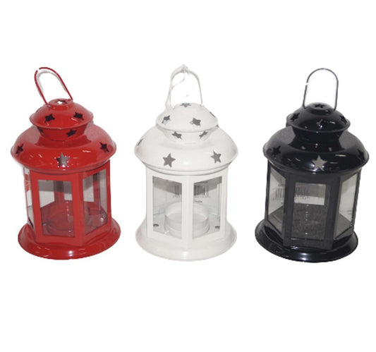 Maple Leaf Metal Lantern 12.5cm G1555 Assorted Per pc