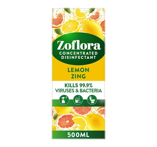 Zoflora Lemon Zing Concentrated Multipurpose Disinfectant 500 ml