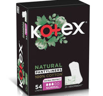 فوط صحية يومية طبيعية من كوتكس، قطن 100%، مقاس عادي، 54 قطعة
