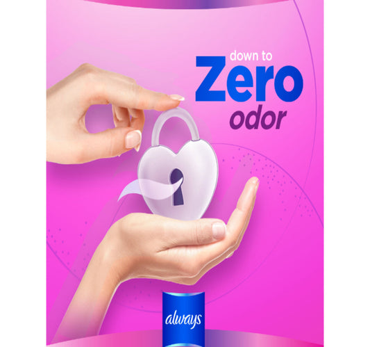 Always Diamond FlexFoam Large Sanitary Pads With Wings 10pcs