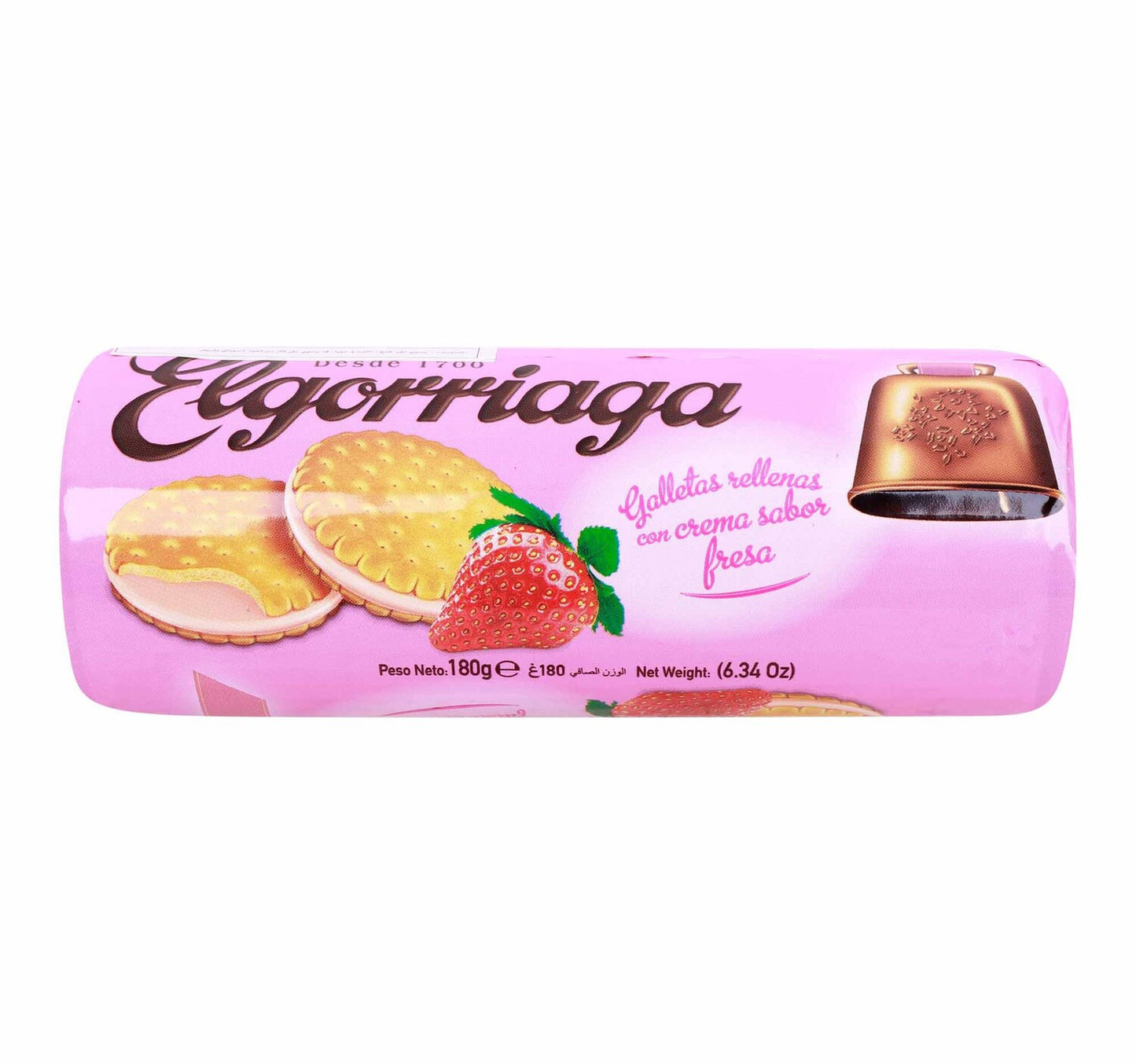 Elgorriaga Strawberry Flavored Filled Biscuit 180 g