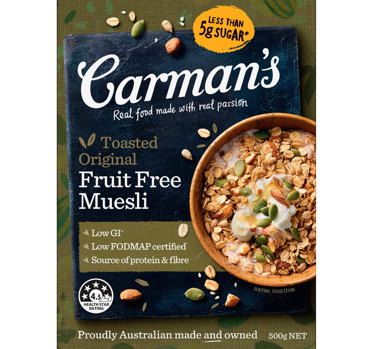 Caraman's Original Fruit Free Muesli 500 g – Shefs