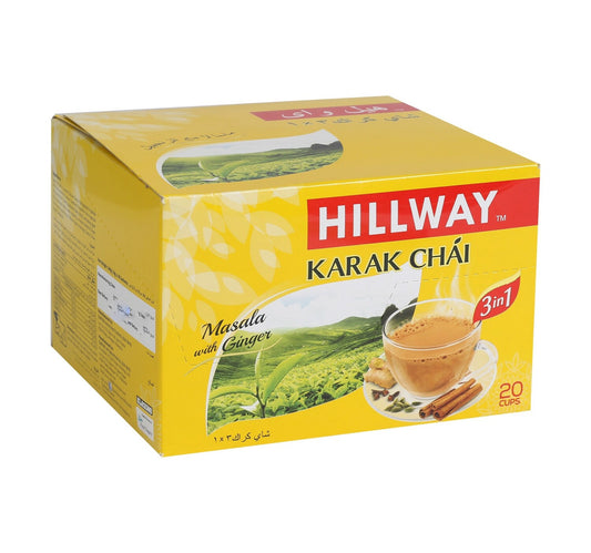 Hillway Masala With Ginger 3 In 1 Karak Chai 20 x 18 g
