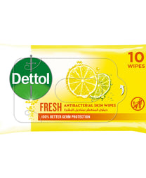 Dettol Fresh Antibacterial Skin Wipes 10pcs