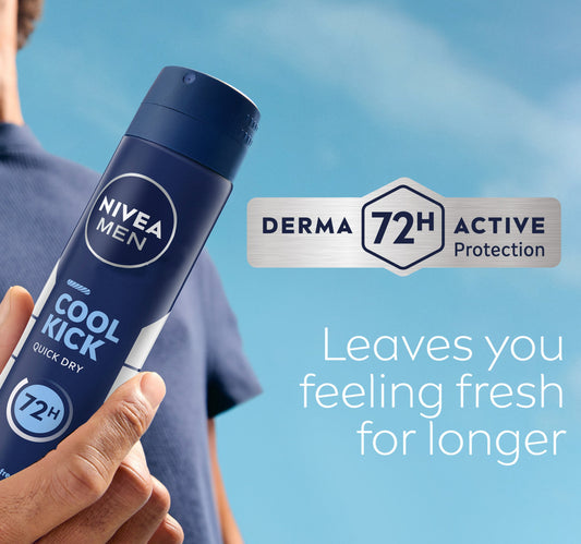 Nivea Men Cool Kick Deodorant for Men Fresh Scent Spray 150 ml