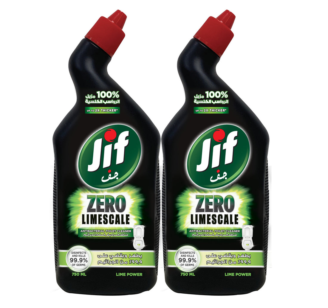 Jif Toilet Cleaner Zero Limescale Lime Power 2 x 750 ml
