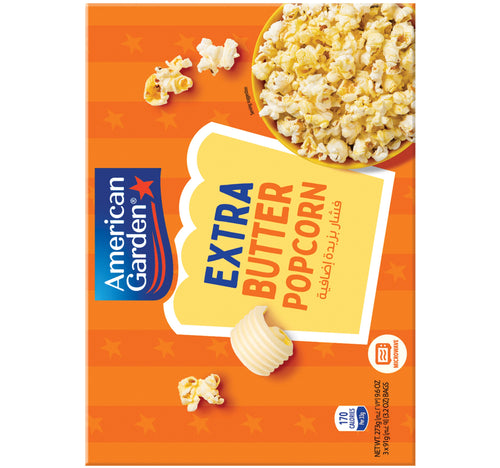 American Garden Gluten Free Microwave Extra Butter Popcorn 273 g
