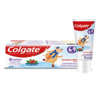 Colgate Kids Toothpaste Natural Strawberry Mint 6-9 Years Fluoride Free 60 ml