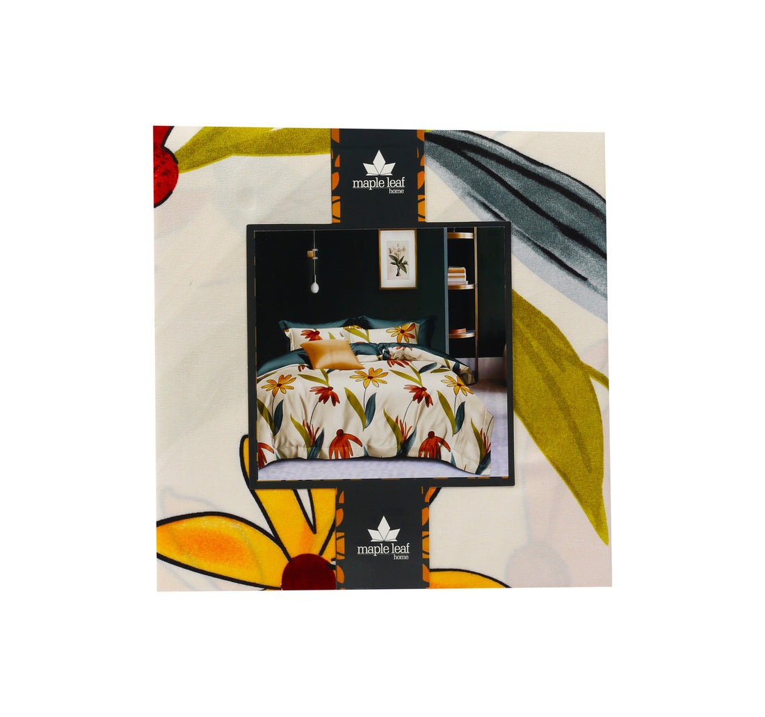 ملاءة سرير ملائمة بنقشة أوراق القيقب، مقاس 100 × 200 سم، متنوعة