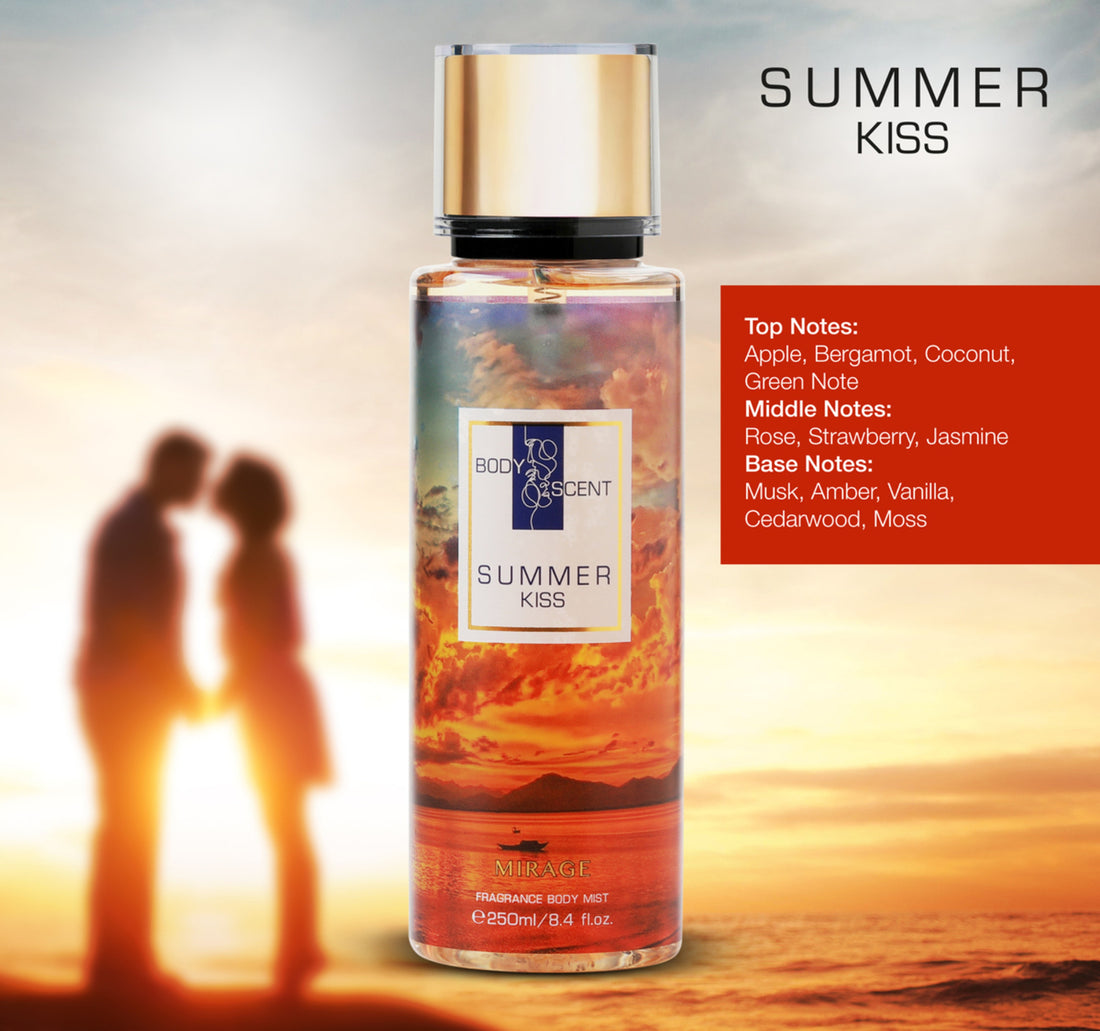 Body Scent Mirage Fragrance Body Mist for Women, Summer Kiss, 250 ml