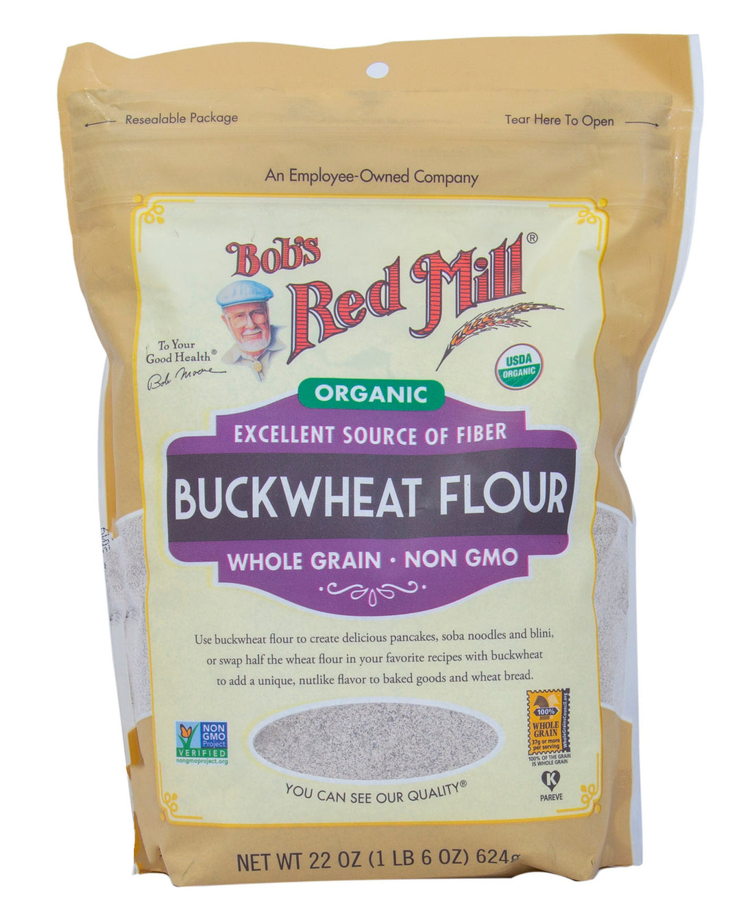 دقيق الحنطة السوداء العضوي من بوبس ريد ميل 624 جرام