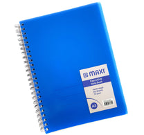 Maxi wire-o-colored polypropylene notebook, A5 Size, 80 sheets, MX-EXNB-A5