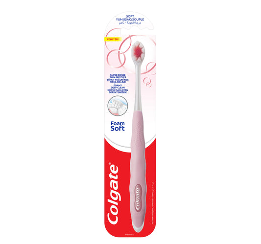 Colgate Foam Soft Super Dense Thin Soft Bristle Toothbrush Assorted Colour 1 pc