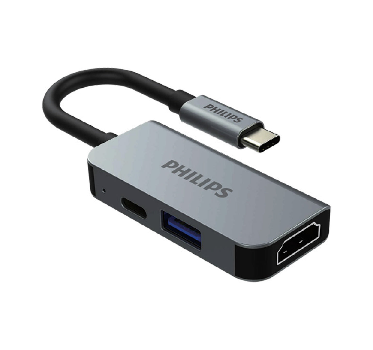Philips USB-C 3 Port Mini Hub, Grey, SWV6113G/59