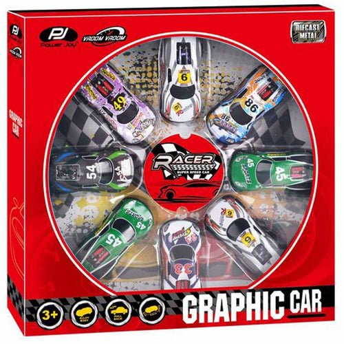 Power Joy Pull Back Car 8 pcs