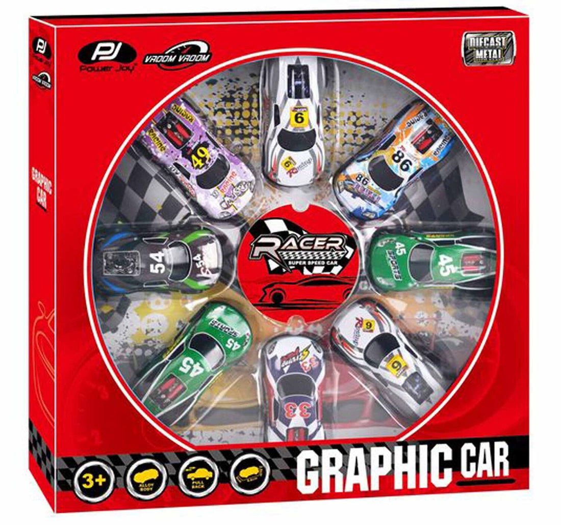 Power Joy Pull Back Car 8 pcs