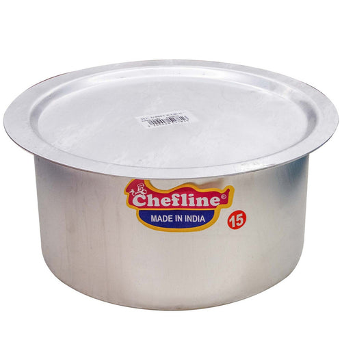 Chefline Aluminium Cooking Pot With Lid, 15 cm