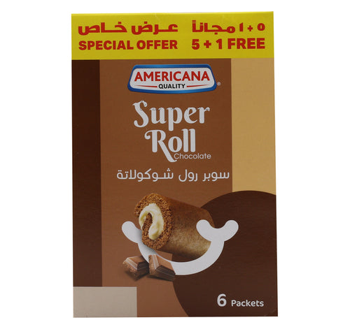 Americana Super Roll Chocolate 60 g 5+1