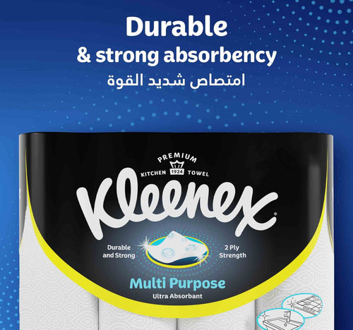 Kleenex Multi Purpose Kitchen Tissue Paper Towel 2ply 90 Sheets 1 Roll